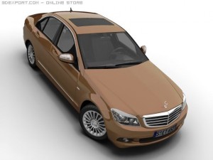 2007 mb c class elegance 3D Model