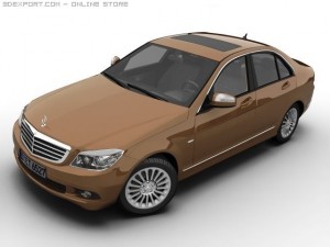 2007 mb c class elegance 3D Model