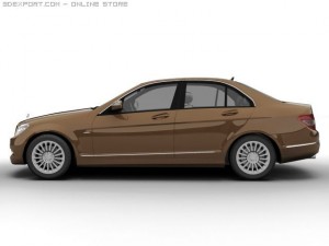 2007 mb c class elegance 3D Model