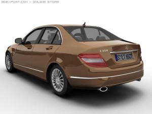 2007 mb c class elegance 3D Model