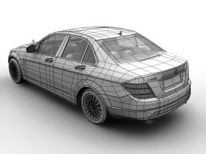 2007 mb c class elegance 3D Model