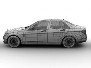 2007 mb c class elegance 3D Model