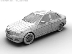 2007 mb c class avantgarde 3D Model