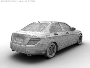 2007 mb c class avantgarde 3D Model
