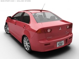 2008 mitsubishi lancer Modelo 3D