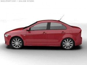 2008 mitsubishi lancer Modelo 3D