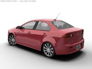 2008 mitsubishi lancer Modelo 3D
