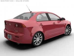 2008 mitsubishi lancer Modelo 3D