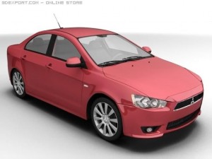 2008 mitsubishi lancer Modelo 3D