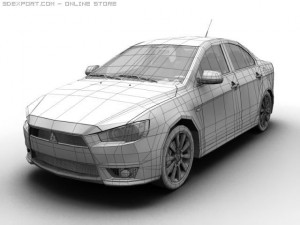 2008 mitsubishi lancer Modelo 3D