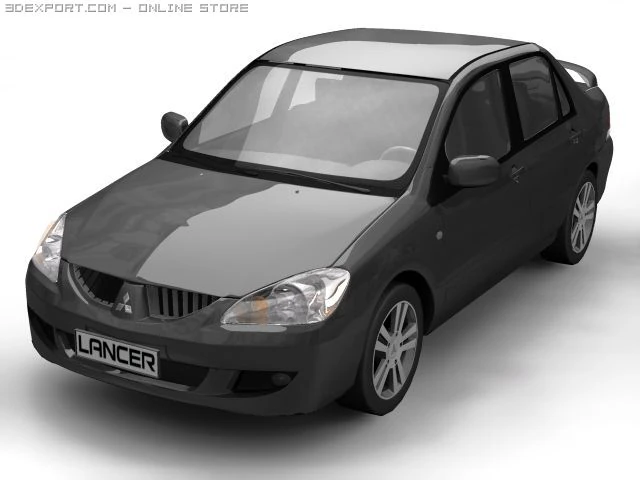 2004 mitsubishi lancer 3D Model .c4d .max .obj .3ds .fbx .stl .blend 