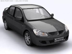 2004 mitsubishi lancer 3D Модель