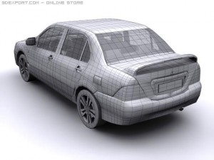 2004 mitsubishi lancer 3D Модель