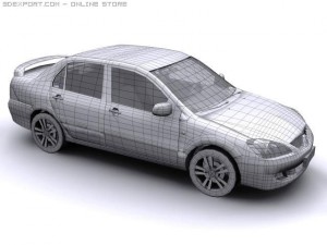 2004 mitsubishi lancer 3D Модель