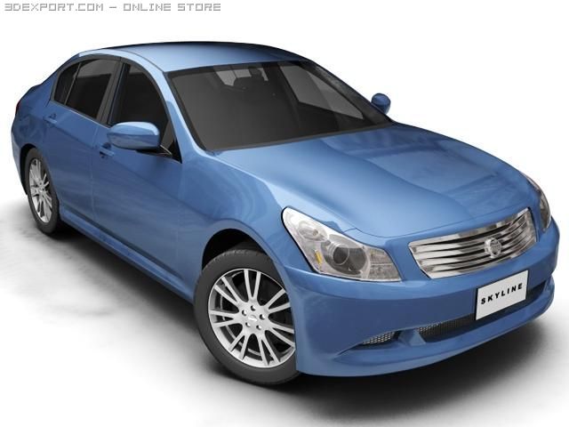 2007 nissan skyline 3Dモデル .c4d .max .obj .3ds .fbx .stl .blend 