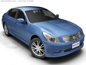 2007 nissan skyline Modello 3D