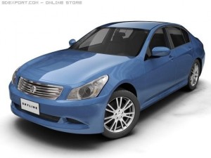 2007 nissan skyline 3Dモデル