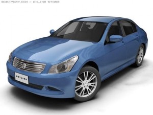 2007 nissan skyline 3Dモデル