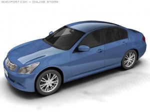 2007 nissan skyline 3Dモデル