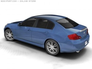 2007 nissan skyline 3Dモデル