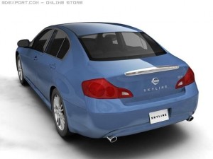 2007 nissan skyline 3Dモデル