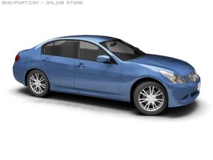 2007 nissan skyline 3Dモデル
