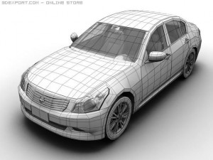 2007 nissan skyline 3Dモデル