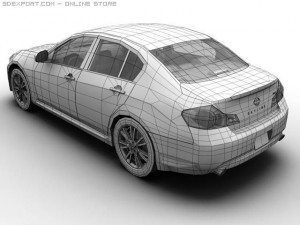 2007 nissan skyline 3Dモデル
