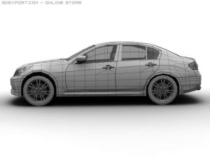2007 nissan skyline 3Dモデル