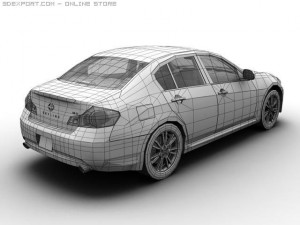 2007 nissan skyline 3Dモデル