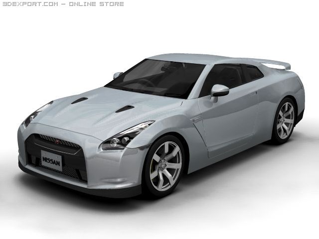 2008 nissan gt r 3D Model .c4d .max .obj .3ds .fbx .stl .blend 
