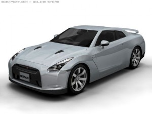 2008 nissan gt r Modelo 3D