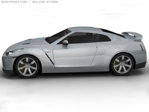2008 nissan gt r 3D Model