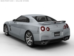2008 nissan gt r 3D Model