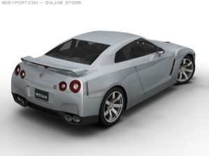 2008 nissan gt r 3D Model
