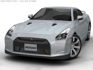 2008 nissan gt r 3D Model