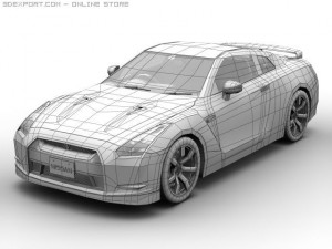 2008 nissan gt r 3D Model