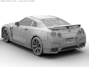 2008 nissan gt r 3D Model