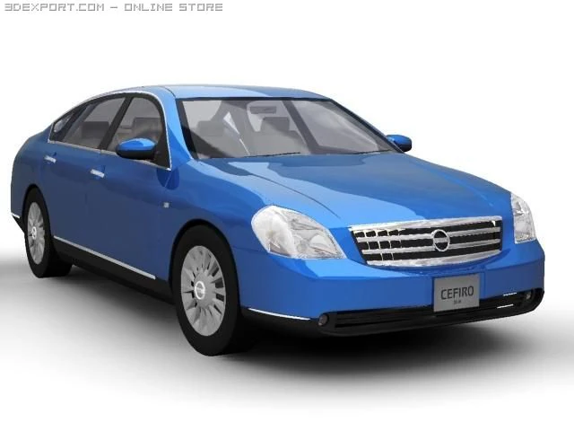 2004 nissan cefiro asian 3D Model .c4d .max .obj .3ds .fbx .stl .blend