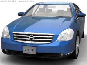 2004 nissan cefiro (asian) 3D Model