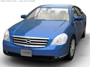 2004 nissan cefiro (asian) 3D Model