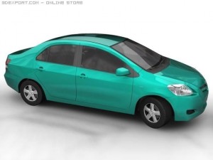 2006 toyota yaris sedan belta 3D Модель