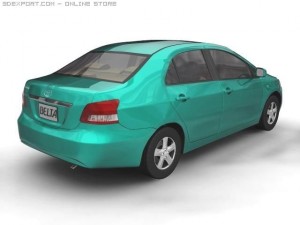 2006 toyota yaris sedan belta 3D Модель