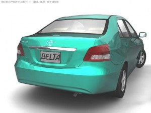 2006 toyota yaris sedan belta 3D Модель