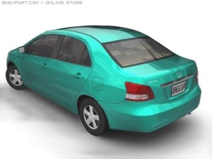 2006 toyota yaris sedan belta 3D Модель