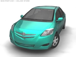 2006 toyota yaris sedan belta 3D Модель