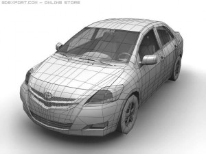 2006 toyota yaris sedan belta 3D Модель