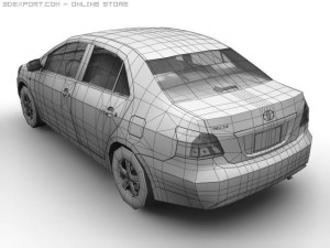 2006 toyota yaris sedan belta 3D Модель