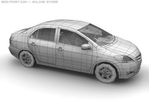 2006 toyota yaris sedan belta 3D Модель