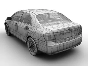 2007 toyota corolla axio 3D Model